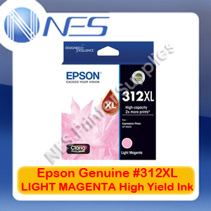 Epson Genuine #312XL-LM LIGHT MAGENTA High Yield Ink Cartridge for XP-8500/XP-15000 (T183692)